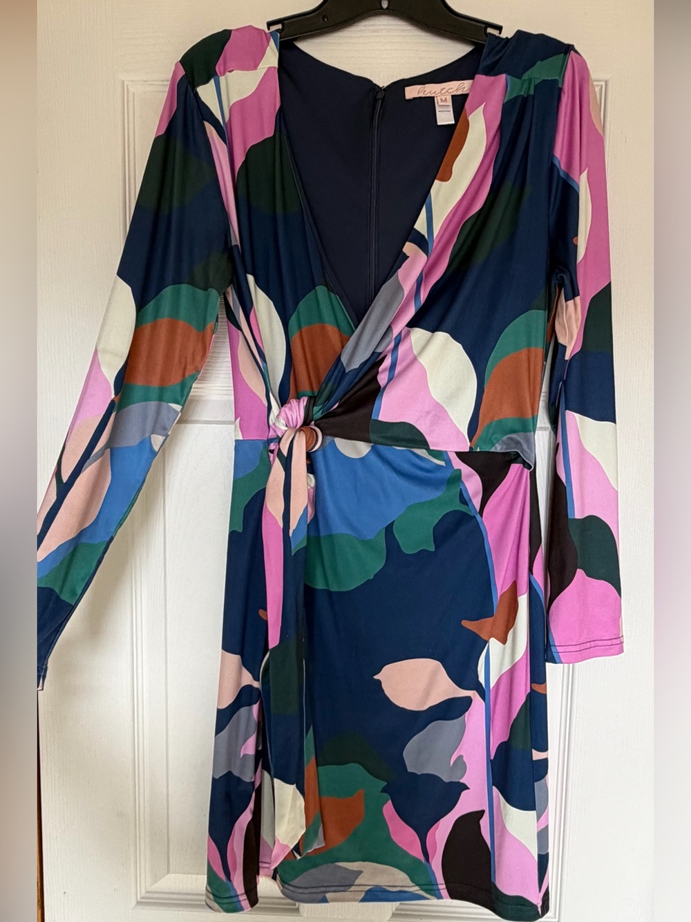 Hutch Long Sleeve Dress - Multicolor Print- Medium